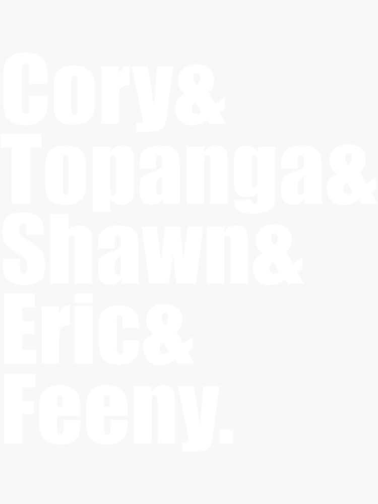 "Boy Meets World Cast" Sticker for Sale by SebastianCzech Redbubble