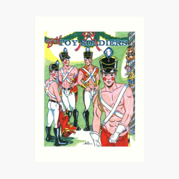 Boy Toy Soldiers Art Print