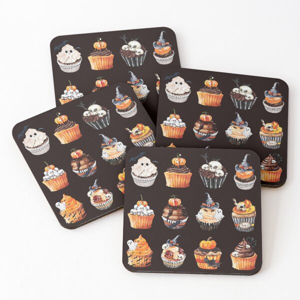 Item preview, Assorted Halloween Cupcakes - Ghostly, Pumpkins, Skulls, Witch Hats and More designed and sold by Alicia Chee.