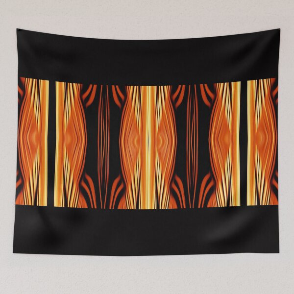 Item preview, Orange Botanical Pillars designed and sold by fatenanwar.