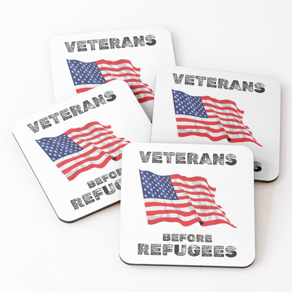 Item preview, Veterans before refugees patriotic usa designed and sold by absolutdesign.