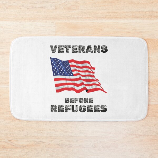 Item preview, Veterans before refugees patriotic usa designed and sold by absolutdesign.
