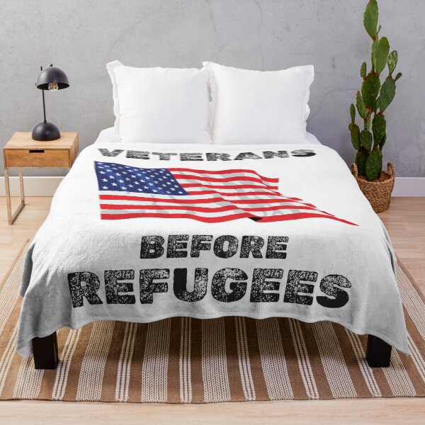 Item preview, Veterans before refugees patriotic usa designed and sold by absolutdesign.