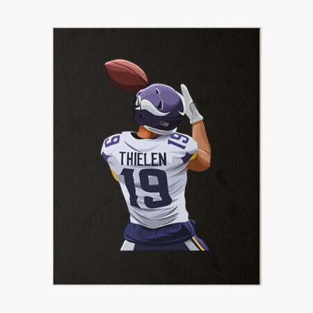 Adam Thielen MINNESOTA VIKINGS PIXEL ART 11 Art Print