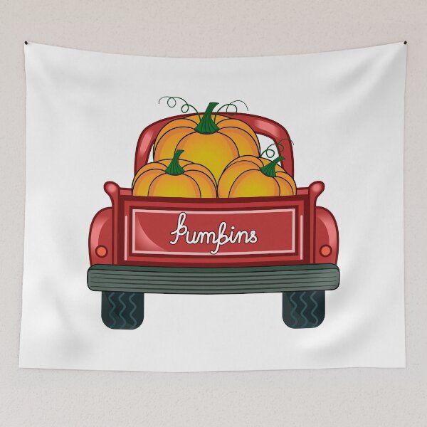 Item preview, Red Pumpkin Truck Fall designed and sold by Isma Saleem.