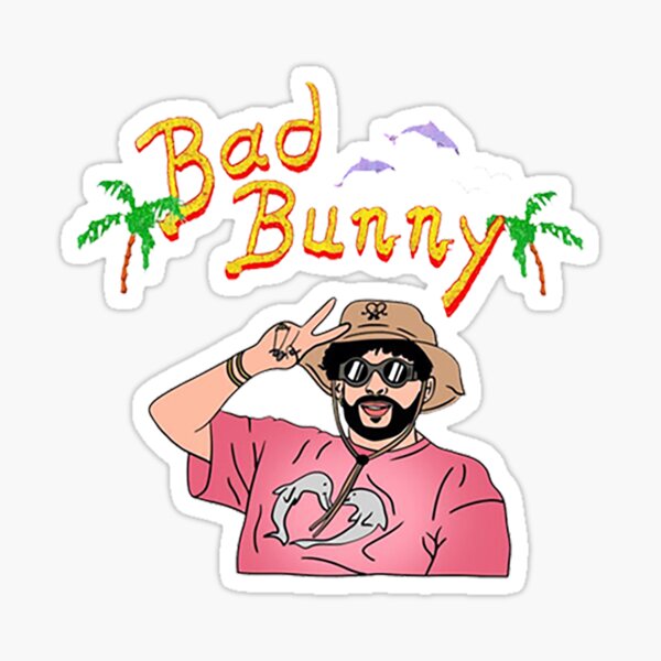 Pegatina «Bad Bunny corazón triste, Bad Bunny Tour 2022» de