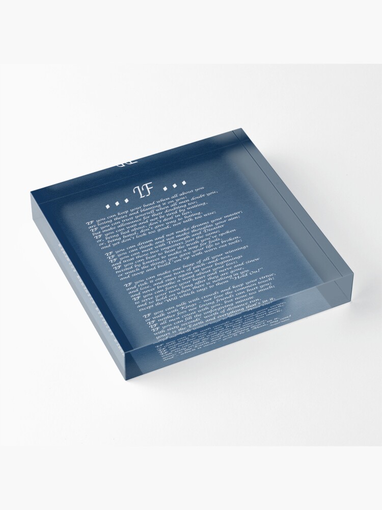 Alternate view of The Poem IF Circa 1895 Acrylic Block