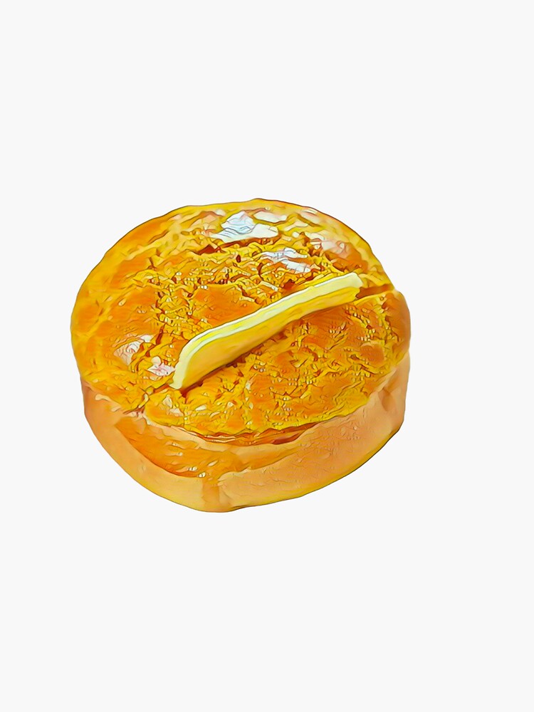 "Pineapple bun with butter Chinese classic snack" Sticker for Sale by
