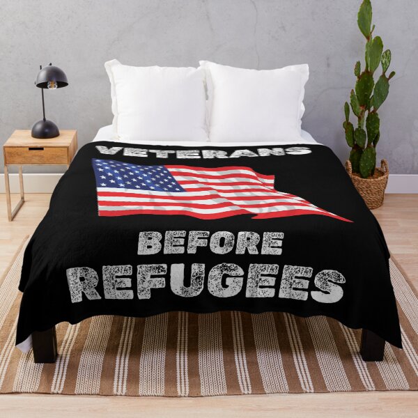 Item preview, Veterans before refugees patriotic usa designed and sold by absolutdesign.