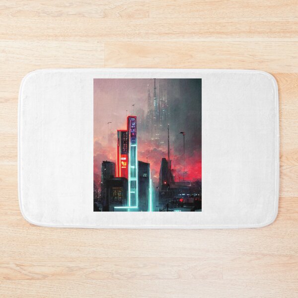 Item preview, Futuristic-Neon-City-Concept-Art designed and sold by IanRiley1.