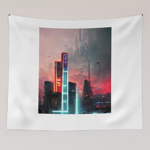 Item preview, Futuristic-Neon-City-Concept-Art designed and sold by IanRiley1.