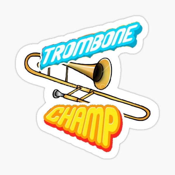 "trombone champ game logo " Sticker for Sale by oceantears Redbubble