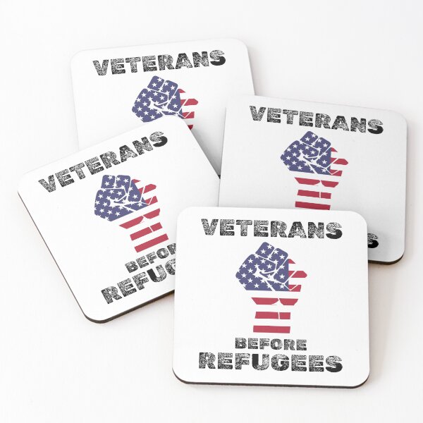 Item preview, Veterans before refugees patriotic usa designed and sold by absolutdesign.