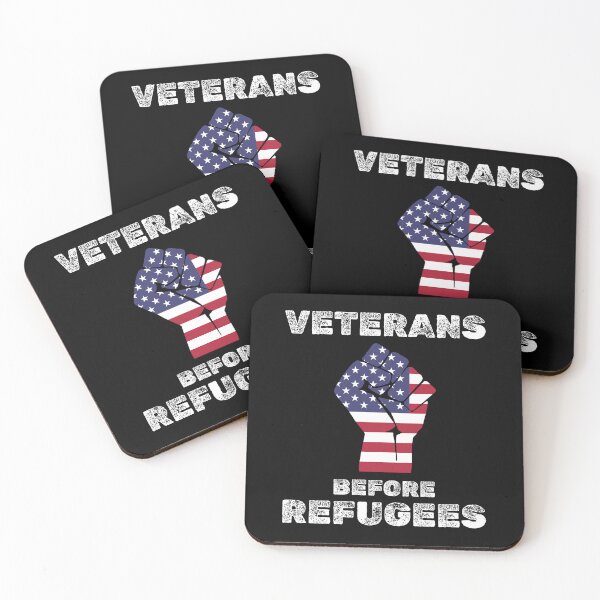 Item preview, Veterans before refugees patriotic usa designed and sold by absolutdesign.