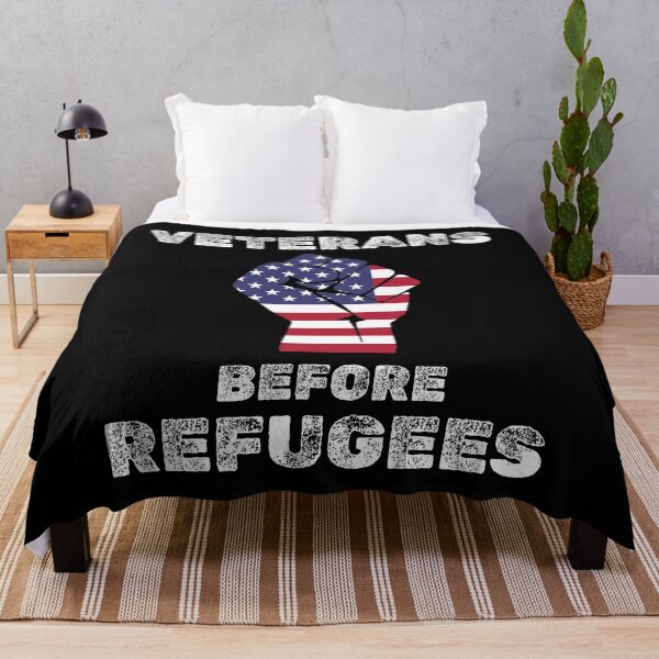 Item preview, Veterans before refugees patriotic usa designed and sold by absolutdesign.