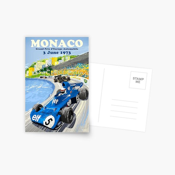 Item preview, 1973 European Grand Prix Monaco Race Poster designed and sold by retrographics.