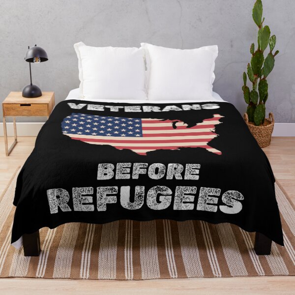 Item preview, Veterans before refugees patriotic usa designed and sold by absolutdesign.