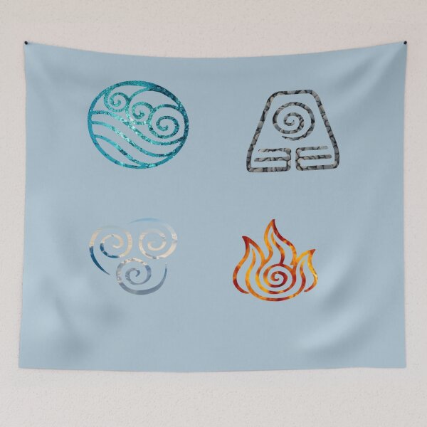 Item preview, Avatar the Last Airbender Element Symbols designed and sold by BreannaKi.