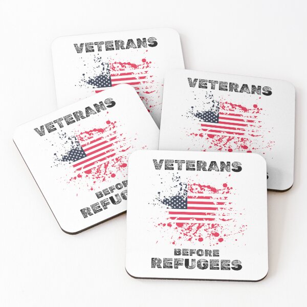 Item preview, Veterans before refugees patriotic usa designed and sold by absolutdesign.