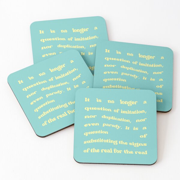 Item preview, Jean Baudrillard Quote Postmodernism designed and sold by EM.MORGXN.