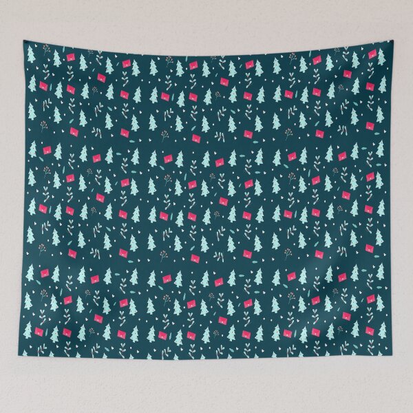 Item preview, Christmas trees and red letters pattern designed and sold by tetibright.