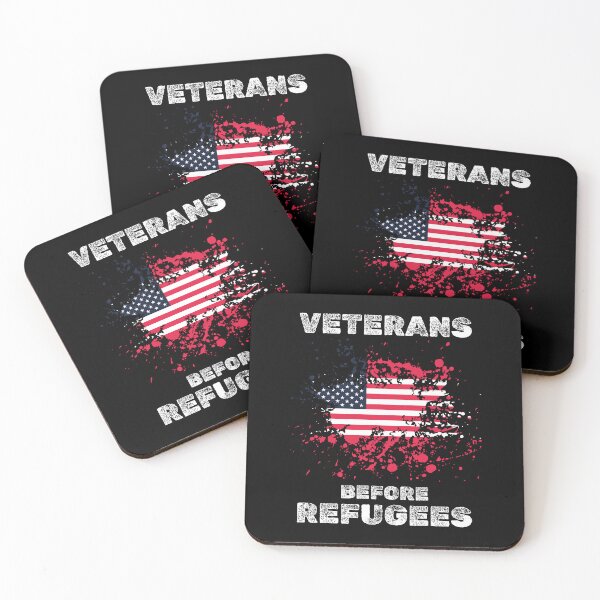 Item preview, Veterans before refugees patriotic usa designed and sold by absolutdesign.