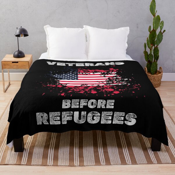 Item preview, Veterans before refugees patriotic usa designed and sold by absolutdesign.
