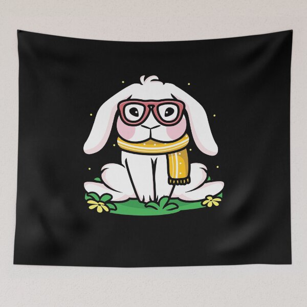 Item preview, Rabbit Animal Bunny Lover Pet Owner Cute Nerd Bunny Glasses designed and sold by DoSt-997.