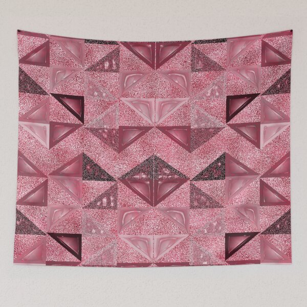 Item preview, Texture of triangular shapes on pink velvet background designed and sold by BeInTouch.
