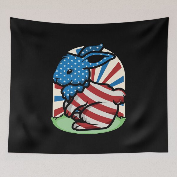 Item preview, Rabbit Animal Bunny Lover Pet Owner American Flag USA Lover designed and sold by DoSt-997.