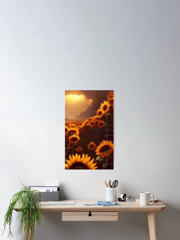 Thumbnail 2 of 3, Poster, Sunflowers All Around designed and sold by RockingPandS.