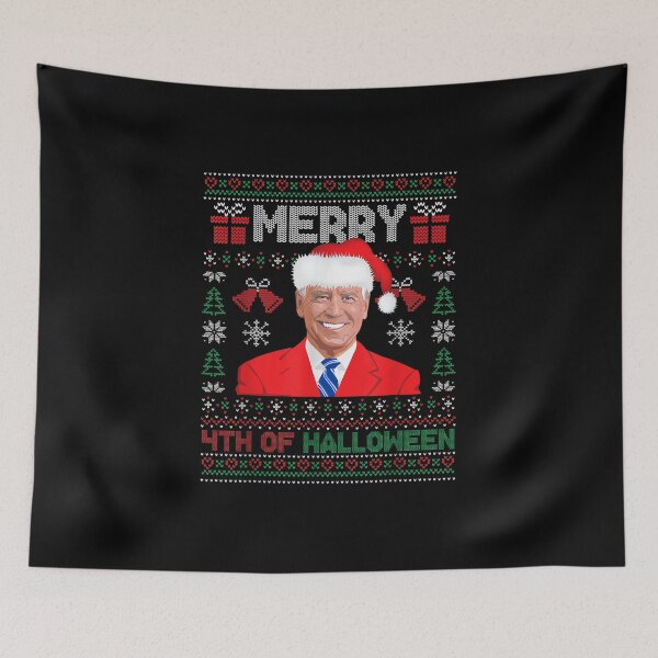 Item preview, Merry 4th Of Halloween Funny Biden Ugly Christmas Sweater designed and sold by Staroverovsemyo.