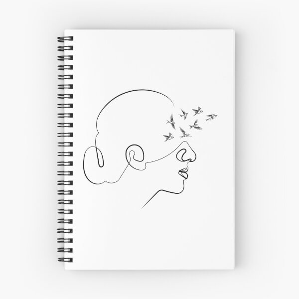 Item preview, Thoughts Will Find a Way | One Line Drawing | One Line Art | Minimal | Minimalist designed and sold by One-Line-Artist.