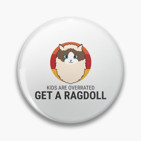 Item preview, Kids are Overrated Get a Ragdoll Retro Sunset Design Ver 2 designed and sold by thecatcouch.