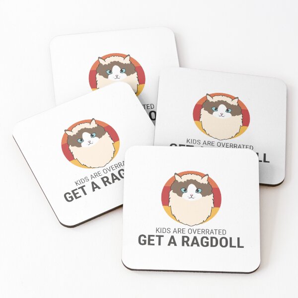 Item preview, Kids are Overrated Get a Ragdoll Retro Sunset Design Ver 2 designed and sold by thecatcouch.