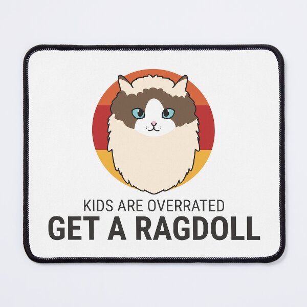 Item preview, Kids are Overrated Get a Ragdoll Retro Sunset Design Ver 2 designed and sold by thecatcouch.
