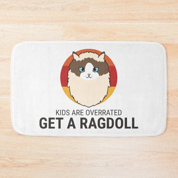 Item preview, Kids are Overrated Get a Ragdoll Retro Sunset Design Ver 2 designed and sold by thecatcouch.