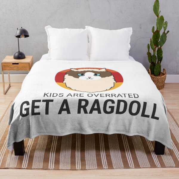 Item preview, Kids are Overrated Get a Ragdoll Retro Sunset Design Ver 2 designed and sold by thecatcouch.