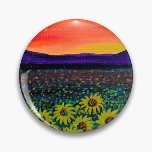 Item preview, Sunflower fields at sunset landscape designed and sold by artbymanjiri.