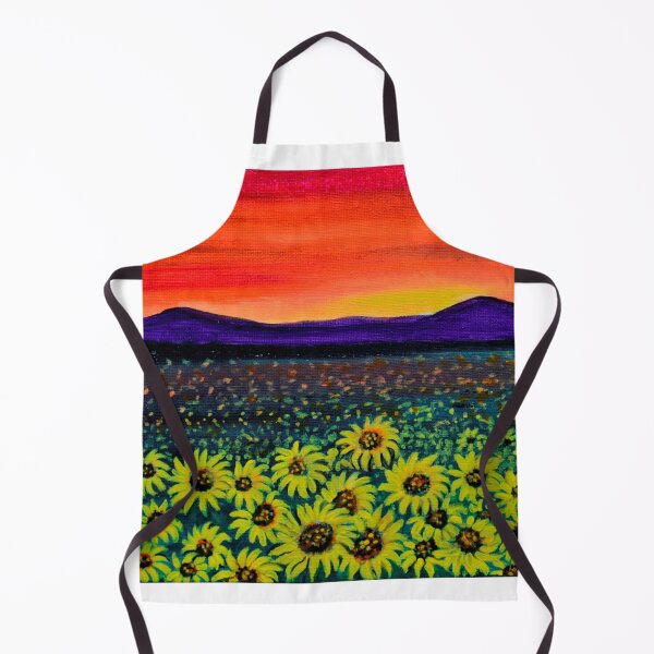 Item preview, Sunflower fields at sunset landscape designed and sold by artbymanjiri.