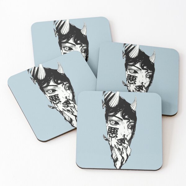 Item preview, Evil Girl Japanese Cyberpunk Black and White designed and sold by JacinLeffler.