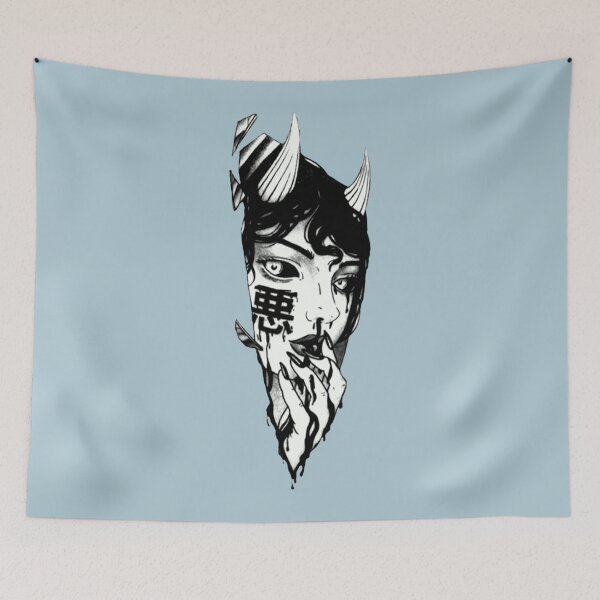 Item preview, Evil Girl Japanese Cyberpunk Black and White designed and sold by JacinLeffler.
