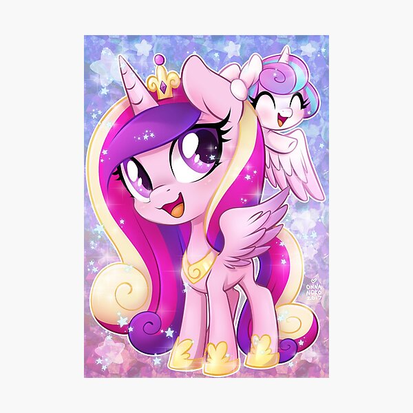 Little Princess Cadance and Flurry Heart ~ sparkly stars version Photographic Print