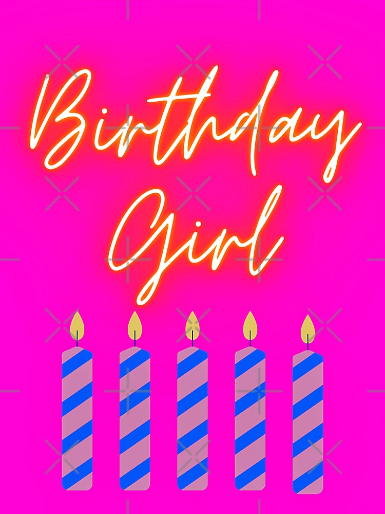 birthday-girl-five-years-old-sticker-for-sale-by-ric1926-redbubble