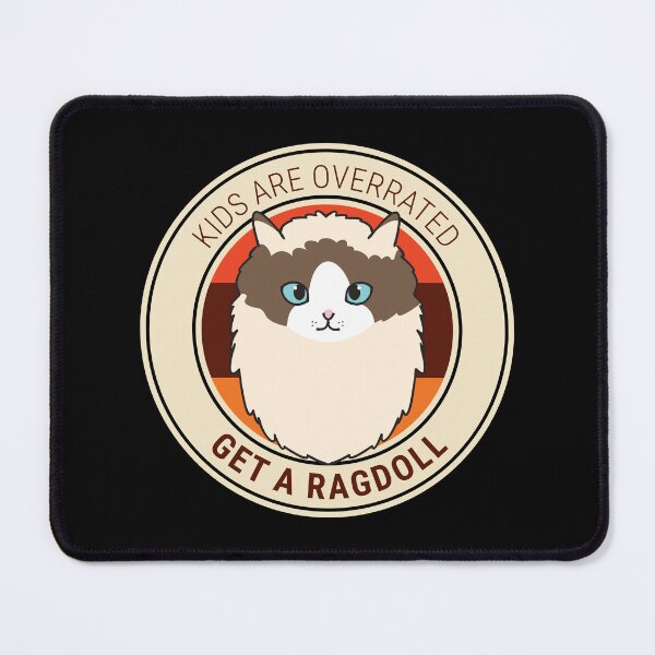 Item preview, Kids are Overrated Get a Ragdoll Retro Sunset Design Ver 4 designed and sold by thecatcouch.