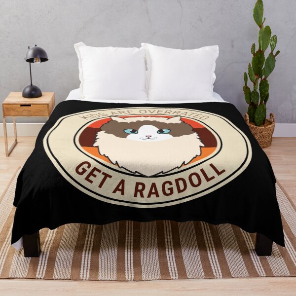 Item preview, Kids are Overrated Get a Ragdoll Retro Sunset Design Ver 4 designed and sold by thecatcouch.