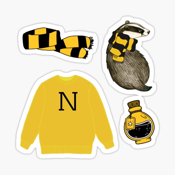 N Letter Huffle Jumper Harry P Hp Magic Pack Sticker For Sale By Sadafs Shop For Witches And 6075