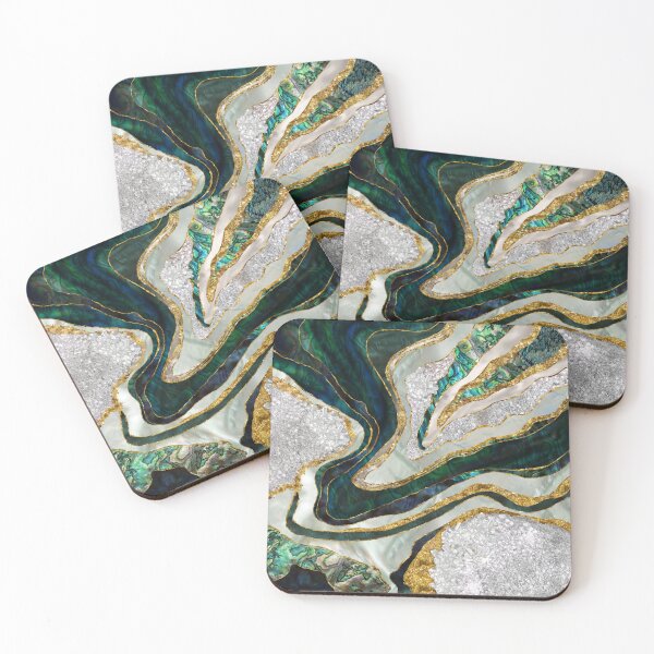 Item preview, Abalone and Crystals geode digital art designed and sold by k9printart.