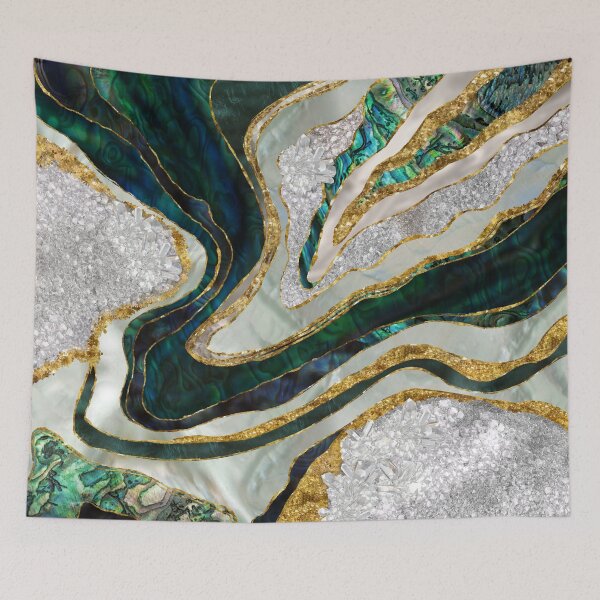 Item preview, Abalone and Crystals geode digital art designed and sold by k9printart.