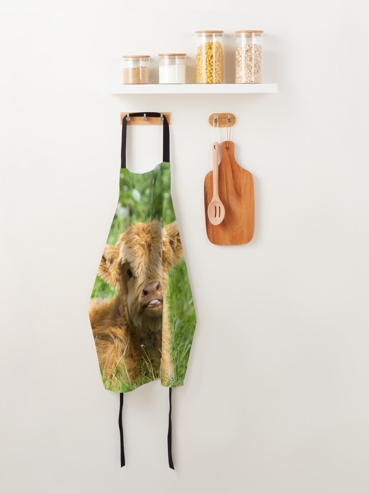 Cheeky Moo, Highland Cow Apron for Sale by Jane Stanley